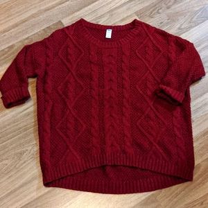 Red Knit Sweater Maternity Size M Old Navy